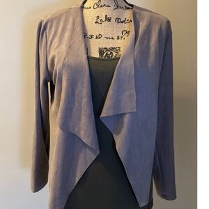 EUC Women Seude like taupe Blazer/Jacket Size M